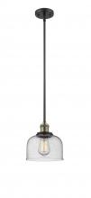 Innovations Lighting 201S-BAB-G74 - Bell - 1 Light - 8 inch - Black Antique Brass - Stem Hung - Mini Pendant