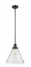 Innovations Lighting 201S-BK-G44-L - Cone - 1 Light - 12 inch - Matte Black - Stem Hung - Mini Pendant