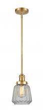 Innovations Lighting 201S-SG-G142 - Chatham - 1 Light - 7 inch - Satin Gold - Stem Hung - Mini Pendant