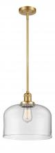 Innovations Lighting 201S-SG-G72-L - Bell - 1 Light - 12 inch - Satin Gold - Stem Hung - Mini Pendant