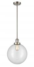 Innovations Lighting 201S-SN-G202-12 - Beacon - 1 Light - 12 inch - Brushed Satin Nickel - Stem Hung - Mini Pendant