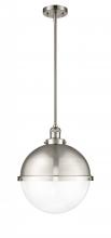 Innovations Lighting 201S-SN-HFS-122-SN - Hampden - 1 Light - 13 inch - Brushed Satin Nickel - Stem Hung - Pendant