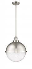 Innovations Lighting 201S-SN-HFS-124-SN - Hampden - 1 Light - 13 inch - Brushed Satin Nickel - Stem Hung - Pendant