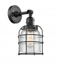 Innovations Lighting 203SW-BK-G54-CE - Bell Cage - 1 Light - 6 inch - Matte Black - Sconce