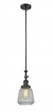 Innovations Lighting 206-BK-G142 - Chatham - 1 Light - 7 inch - Matte Black - Stem Hung - Mini Pendant