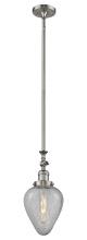 Innovations Lighting 206-SN-G165 - Geneseo - 1 Light - 7 inch - Brushed Satin Nickel - Stem Hung - Mini Pendant