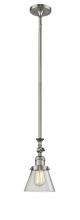 Innovations Lighting 206-SN-G62 - Cone - 1 Light - 6 inch - Brushed Satin Nickel - Stem Hung - Adjustable Mini Pendant
