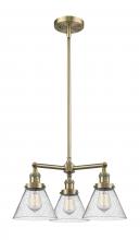 Innovations Lighting 207-AB-G44 - Cone - 3 Light - 22 inch - Antique Brass - Stem Hung - Chandelier