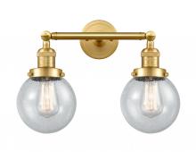 Innovations Lighting 208-SG-G204-6 - Beacon - 2 Light - 17 inch - Satin Gold - Bath Vanity Light