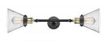 Innovations Lighting 208L-BAB-G44 - Cone - 2 Light - 8 inch - Black Antique Brass - Adjustable Bath Vanity Light