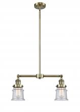 Innovations Lighting 209-AB-G184S - Canton - 2 Light - 21 inch - Antique Brass - Stem Hung - Adjustable Island Light