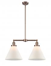 Innovations Lighting 209-AC-G41-L - Cone - 2 Light - 21 inch - Antique Copper - Stem Hung - Island Light