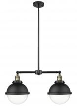 Innovations Lighting 209-BAB-HFS-82-BK - Hampden - 2 Light - 18 inch - Black Antique Brass - Stem Hung - Adjustable Island Light