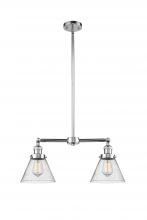 Innovations Lighting 209-PC-G44 - Cone - 2 Light - 21 inch - Polished Chrome - Stem Hung - Adjustable Island Light