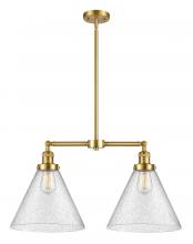 Innovations Lighting 209-SG-G44-L - Cone - 2 Light - 21 inch - Satin Gold - Stem Hung - Adjustable Island Light