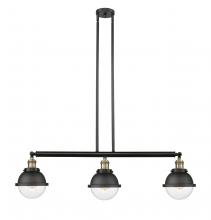 Innovations Lighting 213-BAB-HFS-62-BK - Hampden - 3 Light - 40 inch - Black Antique Brass - Stem Hung - Island Light