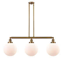 Innovations Lighting 213-BB-G201-10 - Beacon - 3 Light - 42 inch - Brushed Brass - Stem Hung - Island Light