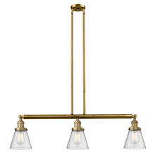 Innovations Lighting 213-BB-G64 - Cone - 3 Light - 39 inch - Brushed Brass - Stem Hung - Adjustable Island Light
