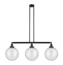 Innovations Lighting 213-BK-G204-12 - Beacon - 3 Light - 44 inch - Matte Black - Stem Hung - Island Light