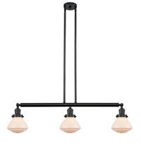 Innovations Lighting 213-BK-G321 - Olean - 3 Light - 39 inch - Matte Black - Stem Hung - Island Light