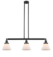 Innovations Lighting 213-BK-G41 - Cone - 3 Light - 40 inch - Matte Black - Stem Hung - Island Light