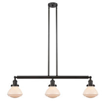 Innovations Lighting 213-OB-G321 - Olean - 3 Light - 39 inch - Oil Rubbed Bronze - Stem Hung - Adjustable Island Light