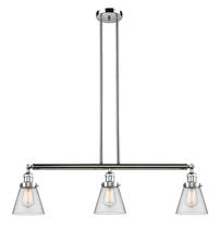 Innovations Lighting 213-PC-G62 - Cone - 3 Light - 39 inch - Polished Chrome - Stem Hung - Adjustable Island Light