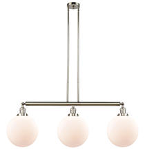 Innovations Lighting 213-PN-G201-10 - Beacon - 3 Light - 42 inch - Polished Nickel - Stem Hung - Island Light