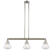 Innovations Lighting 213-PN-G322 - Olean - 3 Light - 39 inch - Polished Nickel - Stem Hung - Island Light