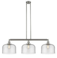 Innovations Lighting 213-SN-G74-L - Bell - 3 Light - 42 inch - Brushed Satin Nickel - Stem Hung - Adjustable Island Light