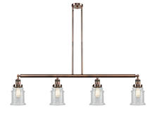 Innovations Lighting 214-AC-G184 - Canton - 4 Light - 51 inch - Antique Copper - Stem Hung - Island Light