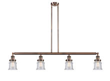 Innovations Lighting 214-AC-G184S - Canton - 4 Light - 51 inch - Antique Copper - Stem Hung - Island Light