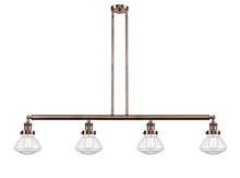 Innovations Lighting 214-AC-G322 - Olean - 4 Light - 51 inch - Antique Copper - Stem Hung - Island Light