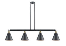 Innovations Lighting 214-BAB-M13-BK - Appalachian - 4 Light - 52 inch - Black Antique Brass - Stem Hung - Island Light