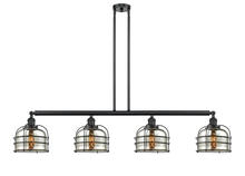 Innovations Lighting 214-BK-G78-CE - Bell Cage - 4 Light - 53 inch - Matte Black - Stem Hung - Island Light