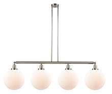 Innovations Lighting 214-PN-G201-12 - Beacon - 4 Light - 56 inch - Polished Nickel - Stem Hung - Island Light