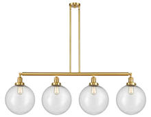 Innovations Lighting 214-SG-G204-12 - Beacon - 4 Light - 56 inch - Satin Gold - Stem Hung - Island Light