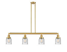 Innovations Lighting 214-SG-G54 - Bell - 4 Light - 50 inch - Satin Gold - Stem Hung - Island Light