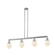 Innovations Lighting 214-SN-G201-6 - Beacon - 4 Light - 51 inch - Brushed Satin Nickel - Stem Hung - Island Light