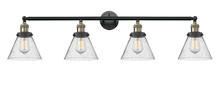 Innovations Lighting 215-BAB-G44 - Cone - 4 Light - 44 inch - Black Antique Brass - Bath Vanity Light