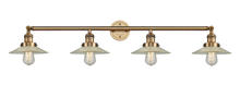 Innovations Lighting 215-BB-G2 - Halophane - 4 Light - 45 inch - Brushed Brass - Adjustable Bath Vanity Light