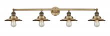 Innovations Lighting 215-BB-M4 - Railroad - 4 Light - 44 inch - Brushed Brass - Bath Vanity Light