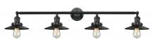 Innovations Lighting 215-BK-M6-LED - Railroad - 4 Light - 44 inch - Matte Black - Bath Vanity Light