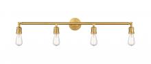 Innovations Lighting 215-SG - Bare Bulb - 4 Light - 42 inch - Satin Gold - Bath Vanity Light