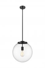 Innovations Lighting 221-1S-BK-G202-14 - Beacon - 1 Light - 16 inch - Matte Black - Stem Hung - Pendant