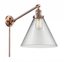 Innovations Lighting 237-AC-G42-L - Cone - 1 Light - 12 inch - Antique Copper -Adjustable Swing Arm