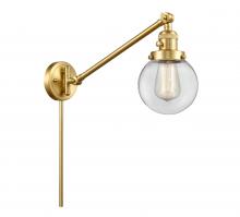 Innovations Lighting 237-SG-G202-6 - Beacon - 1 Light - 6 inch - Satin Gold - Swing Arm