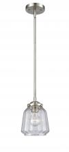 Innovations Lighting 284-1S-SN-G142 - Chatham - 1 Light - 7 inch - Brushed Satin Nickel - Cord hung - Mini Pendant