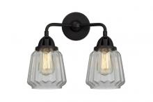 Innovations Lighting 288-2W-BK-G142 - Chatham - 2 Light - 14 inch - Matte Black - Bath Vanity Light