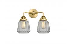 Innovations Lighting 288-2W-SG-G142 - Chatham - 2 Light - 14 inch - Satin Gold - Bath Vanity Light